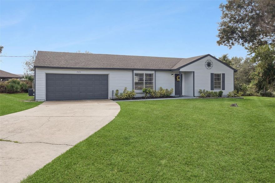 Welcome home to this Deltona corner-lot charmer! Renovated in recent years and well maintained since the current owner purchased in 2023, this 3 bed / 2 bath offers an easy, open floor plan, a wide driveway with attached garage, and a large, fully fenced backyard for privacy and outdoor gatherings. Inside, you’ll find a clean, neutral palette and stainless-steel kitchen appliances—move-in ready comfort without the to-do list. Major systems are in great shape: A/C 2014, roof 2020, water heater 2024. Tucked in a quiet neighborhood just minutes to local shops, restaurants, and major highways—come see why this one feels like home.