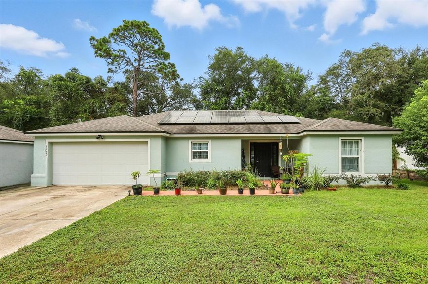 Welcome to this beautifully maintained 3 bedroom, 2 bathroom home built in 2019. Designed with a bright, open floor plan, this home features a spacious living and dining area. This home features a WATER SOFTENER that is worth 5k! This home was built for durability and low maintenance. Best of all, THERE IS NO HOA, giving you freedom and flexibility. Plus, average electricity costs are about $80 monthly, making this home budget friendly as well as beautiful. Conveniently located near shopping, dining, schools, and major highways, this property combines modern construction with everyday practicality, an excellent opportunity in the heart of Orange City. Front Solar Panels will be PAID OFF.