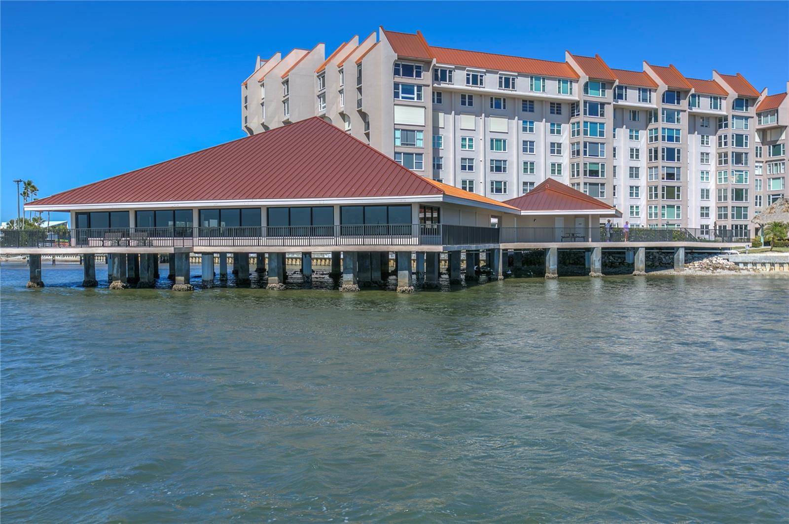 In the heart of Dunedin! Beautiful views of pool and Intercoastal. Located on sixth floor, building has elevator. Spacious 2 bedroom, 2 bath, tiled thru-out in this open and airy condo. Fully furnished, Resort living at its Best. Walk to Marina, Downtown, Restaurants, parks, and festivals, close to beaches, shopping and airport. No Pets / No Smoking ...55 + community