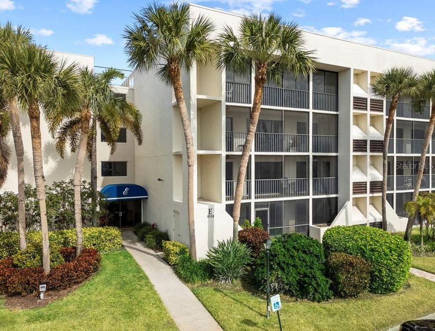 Motivated seller - Turnkey / Furnished condo on first floor. Beautifully maintained 2BR/2BA condo in El Conquistador Village — non-age restricted and move-in ready. Enjoy maintenance-free living with a secure lobby entrance, recent building upgrades including a new roof (installed February) and exterior painting scheduled for 2027. The interior offers a renovated bathrooms, new kitchen and a tankless water heater for reliable hot water. Community amenities include a clubhouse and pool (pool renovation planned for June). Located steps from scenic Sarasota Bay, minutes from the El Conquistador golf courses and country club, and a short drive to world-class Gulf beaches, with shopping and dining close by. A perfect blend of comfort, convenience, and Florida lifestyle — schedule your private showing today.