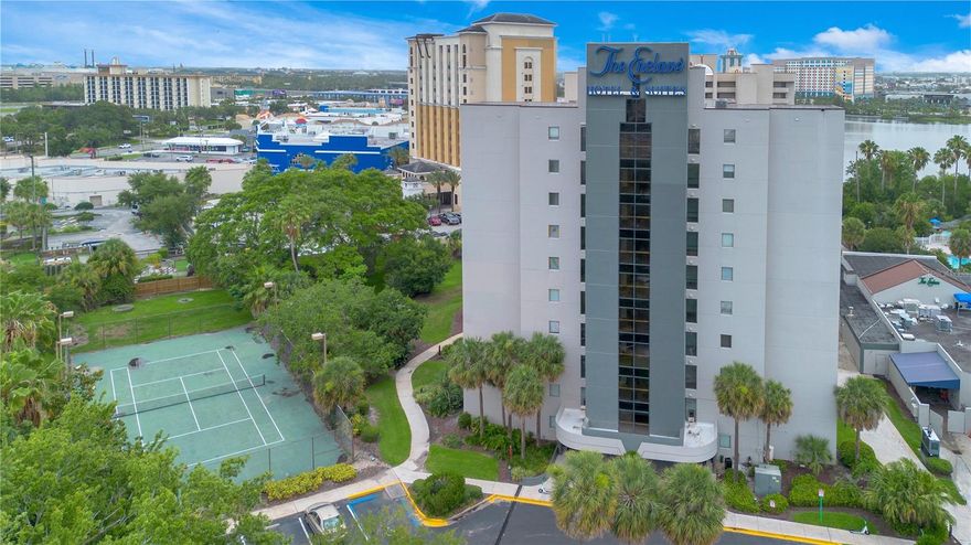 LOCATION, LOCATION, LOCATION! Welcome to the epitome of vacation living in the heart of Orlando! This FULLY FURNISHED 2-bedroom, 2
bathroom condo-hotel is a true turn-key investment opportunity, located just MINUTES from International Drive, Universal Studios, SeaWorld, and the Orlando Convention Center. Zoned for SHORT-TERM RENTAL, this unit is Airbnb & VRBO ready—perfect for maximizing rental income right away! Inside, you’ll find a bright open layout with MARBLE-LOOK TILE flooring throughout. The modern kitchen features GRANITE countertops, STAINLESS STEEL appliances, and a sleek COOKTOP. Each bedroom includes its own ENSUITE BATHROOM and large windows that boast natural light. The living room features floor-to-ceiling windows, a cozy FIREPLACE, stylish ACCENT WALL, and sliding glass doors that lead to your PRIVATE BALCONY—ideal for enjoying Orlando’s gorgeous sunsets. At The Enclave Suites, resort-style amenities take center stage: THREE POOLS (including one indoor heated pool), THREE HOT TUBS, a kiddie pool, tennis court, playground, fitness center, and on-site restaurant with both indoor and outdoor seating. Hosting guests is easy with 24-hour front desk service and laundry facilities. Whether you're looking for a profitable vacation rental or your own piece of paradise, this property puts you at the gateway to Orlando's top attractions—just a short drive from Walt Disney World, the Mall at Millenia, Premium Outlets, and Florida’s world-famous beaches. Don't miss out on this incredible opportunity to own in one of Orlando's most desired vacation destinations. Schedule your private tour today!