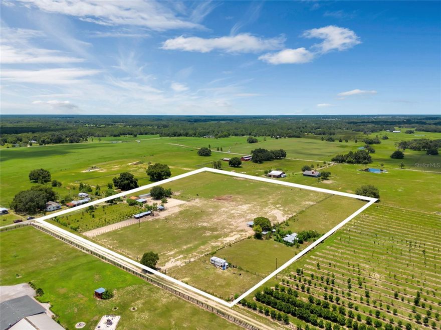 LOOKING TO OWN LAND? This exceptional 10.33-acre agricultural haven offering a unique opportunity to own you're very own farm in the heart of Groveland and located 10 minutes into town, and a quick short drive Clermont and Minneola! This expansive property is high and dry, thoughtfully designed, and perfectly equipped to support a wide range of agricultural ventures.  The land is completely fenced in and strategically sectioned off, providing safe and secure environment for all the resident animals, which include Cows, Pigs, Chickens, Goats, Bunnies, Ducks, Lamb and a Donkey—all of which are included in the sale. Also this property is zoned for horses as well.  So if you are looking to add more animals you can!  The infrastructure is well-established, with a well, septic system, and an efficient irrigation setup already in place, allowing you to begin your farming endeavors immediately.  In addition to its agricultural potential, this property offers the freedom to build your dream home or multiple dwellings, with NO HOA restrictions to limit your vision. The land is graced with seasonal mixed fruit trees throughout, adding to it's natural beauty and agricultural value. Property includes two separate sheds featuring convenient barn-carports, ready to safeguard your valuable farm equipment and provide ample storage space for all your necessities. A 2014 Travel Trailer Fifth Wheel positioned on the property that offers extra living space featuring 1 bedroom, 1 bathroom, a fully-equipped kitchen, living area and even a laundry area complete with washer and dryer.  Take this existing canvas and make it your own!  Whether you're looking to expand and start a new agricultural project, or create a private rural retreat, 12960 Cooper Road offers endless possibilities.
Don't miss this rare opportunity to own a piece of Florida's agricultural landscape. Contact me today for more information and to schedule a private tour of this exceptional property.