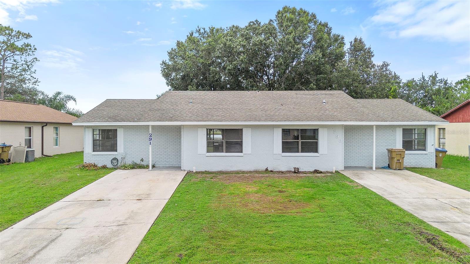 Fantastic investment opportunity! This spacious duplex offers a total of 4 bedrooms and 4 bathrooms with nearly 1,899 sq. ft. of living space. Each unit provides 2 bedrooms and 2 bathrooms, ideal for rental income or owner-occupied living. Located in the growing Poinciana community, close to schools, shopping, and major highways. Don't miss the chance to own a versatile income-producing property!