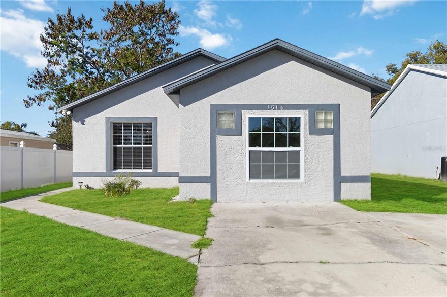 Nicely renovated home with 3 bedrooms and 2 full baths, over 1400 square feet of living space, in St. Cloud. There is no HOA in this neighborhood. This home has easy-care ceramic tile flooring throughout and new ceiling fixtures. There is a large living room just inside the front door. The kitchen has solid surface counters and plenty of cabinets, and stainless steel appliances. The primary bedroom has a walk-in closet and private bath, which has a tiled shower enclosure with a garden tub. Bedroom 2 is close to the hall bath, and bedroom 3, at the front of the home is close to the laundry room, which has storage cabinets. Both bedrooms have spacious double closets. There is a sliding glass door in the kitchen leading out to the screened back porch, an ideal spot for entertaining. The back yard is fully fenced for little ones and furry friends. There is a storage shed at the back of the property. Also, there is a wide gate in the side-yard fence. The home is located close to shopping, schools, restaurants, hospital, sports fields, the St. Cloud Lakefront, and major roads. Check out this well-priced and well-located home today!