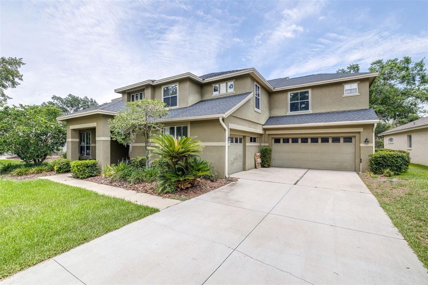 This stunning 5-bedroom, 5-bathroom, 3-car garage home nestled in scenic River Hills Country Club boasts a spacious floor plan and is situated on one of the most picturesque conservation lots in the area. As you step into your new abode, you'll immediately notice the freshly painted walls and sense the effortless flow and serenity of the wide-open layout. The expansive chef's kitchen is a dream come true, offering ample storage and a custom-built table off the island, upgraded stainless steel appliances, perfect for family meals. Pocket sliders from the family room unveil a breathtaking outdoor vista, inviting you to linger in the tranquility of nature. With first and second-floor master suites, along with a bonus room, there's plenty of space for guests to enjoy privacy and comfort. The primary on the first floor features a huge walk-in closet and garden tub. While the primary bedroom on the second-floor features both an en-suite bathroom and walk-in closet. The screened-in lanai features a stunning pool and spa providing an area perfect for entertaining. River Hills' prime location offers easy access to restaurants, entertainment, top-rated schools, and Florida's famed beaches and theme parks. River Hills Country Club in Valrico provides a resort-style lifestyle with outstanding amenities: Championship golf and teaching facilities, tennis & pickleball courts with pro instruction, two pools and swim programs, 24/7 fitness center, walk/jog trails through nature preserve, a spacious clubhouse with dining & events, kid-approved recreation like playgrounds, courts, and camps, and gated for security, with an active social/community environment.