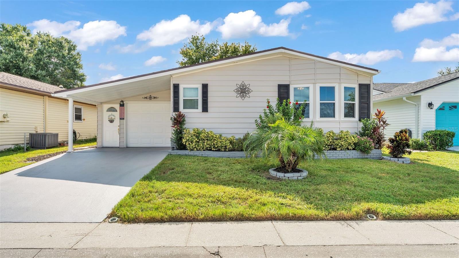 Welcome to your new home in the highly sought-after Highland Fairways, an active 55+ golf course community! This beautifully maintained 2 bedroom, 2 bathroom home offers a prime location with a scenic view of the 18th Green and just a short walk to the clubhouse and sparkling community pool.
Step inside to find a gorgeous, updated kitchen with modern finishes and built in bar, perfect for entertaining or everyday living. The master suite features an updated bathroom with granite countertops, providing a spa-like retreat. Both bathrooms have been tastefully upgraded with granite for a cohesive and elegant feel throughout.
Enjoy your mornings or evenings on the patio with peaceful views of the golf course. Beyond the home, Highland Fairways offers exceptional amenities including a clubhouse, fitness center, tennis, pickleball, shuffleboard, and plenty of social activities—all designed to help you live your best Florida lifestyle.
This move-in ready, handicap accessible home is the perfect blend of comfort, convenience, and community living. Don’t miss your chance to own a piece of paradise in Highland Fairways! Newer roof (2018), AC (2020), hot water heater(2021). All windows replaced 2023, kitchen appliance 2023/master bath 2024 freshed up exterior 2025.....start packing!