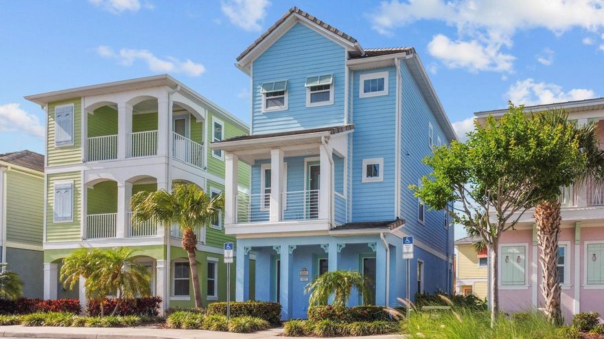 Feeling stuck? Looking for a vacation home or a home that FEELS like vacation? Longing for that “Lost Shaker of Salt”?! The Margaritaville Resort Cottages can solve ALL these woes! This world famous resort exudes cheer with a colorful palette of tropical hues and lush landscaping! Imagine owning a 3 story Island style home drenched in aqua blue with stylish awnings and crisp white balconies, this wins hands down for curb appeal!! Worth mentioning is the quality construction and choice of a concrete tile roof in lieu of shingles and a center of state location! The interior is fully furnished with superbly crafted Ethan Allen furniture guaranteed to last with solid wood construction and durable fabrics, a 55k package. All bedding & linens are from the Margaritaville Hotel, ensuring the same luxurious slumber! Everything is included from tv’s to modems to artwork and silverware! All appliances large and small also convey! Luxury vinyl plank keeps things cohesive and very low maintenance. This floor plan is spacious and gives plenty of privacy to large parties looking to kick back and relax! The backyard has a new hot tub and is a great spot to lounge and enjoy a cocktail or two, because it’s always 5 o’clock somewhere! Yes, it can get catchy…so don’t blow out your flip flop or step on a pop top rushing to see this amazing life you could be living or benefitting from! A cheeseburger in paradise is an understatement with an incredible array of restaurants and specialty shoppes throughout the resort. Sunset Walk offers an array of international delicacies. Dine and dance the night away at Estefan’s Kitchen enjoying decadent Cuban cuisine or pop into the Wharf for fresh seafood, a cold beer and live music! With countless choices and activities you’ll never run out of new experiences to try and savor. On site make a splash at the Island H20 water park, one of the many pools or jump on the free shuttle to the parks! A reservation is required thru Fins Up Beach Resort.