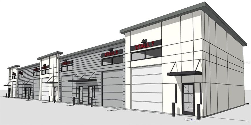 Pre-Construction. To be built. Located in the upscale expansion of Hargrove Industrial Park, The Auto Ranch delivers a refined vehicle
storage experience for discerning enthusiasts. Spanning across 36 acres, this privately-gated community
features 95 premium units totaling over 115,000 square feet within hurricane-rated concrete buildings that
combine strength and security with clean sophistication and modern elegance.
Positioned adjacent to brand-new flex industrial space, The Auto Ranch is set within one of Palm Coast’s
most desirable emerging business areas—offering convenience, prestige, and lasting value. Each
1,250-square-foot unit can be customized with optional mezzanines, creating a private showroom, lounge,
or workspace tailored to your collection.
Beyond secure storage, The Auto Ranch fosters a community for those who value performance,
craftsmanship, and the art of the drive.

*The information depicted herein is subject to change without notification