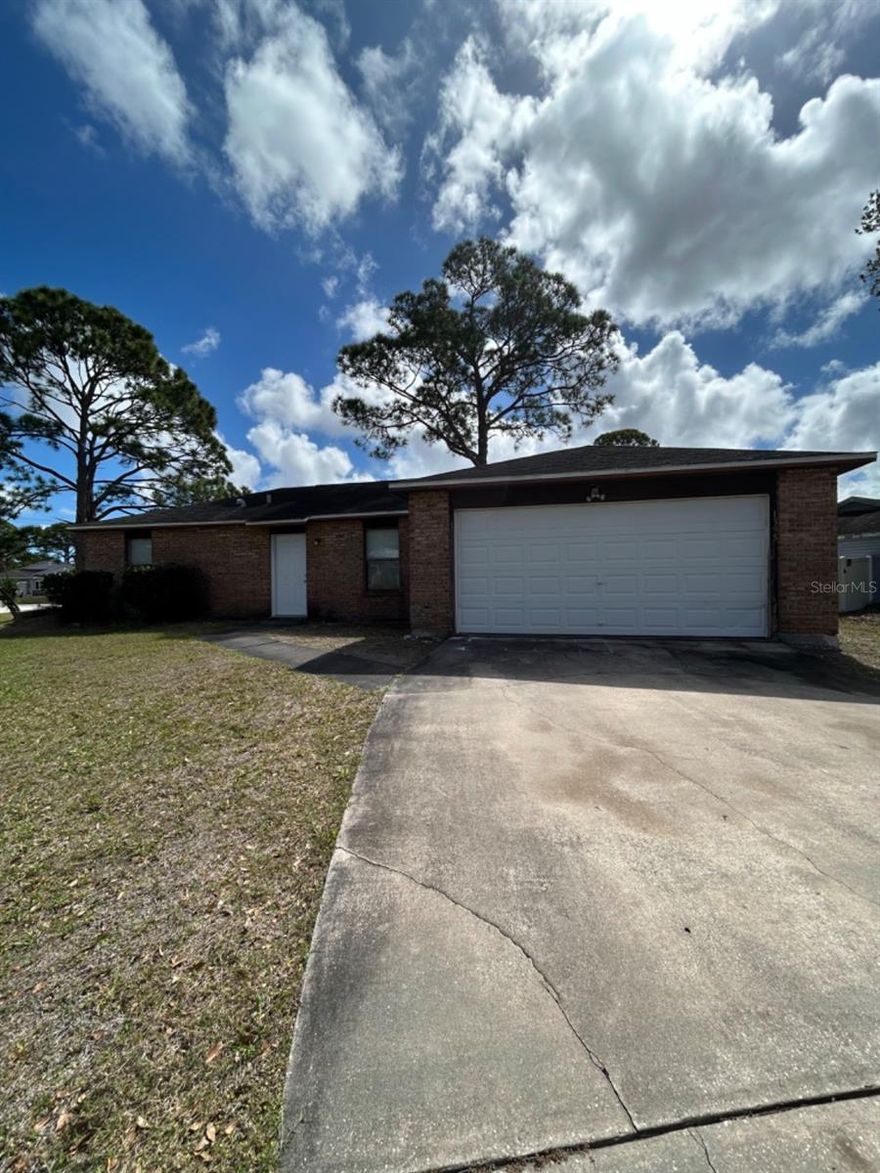 Great opportunity for investors or first-time buyers! This 3-bedroom, 2-bathroom home in Palm Bay offers a functional layout and great potential.

Features include a 2-car garage and washer & dryer conveniently located in the garage, making everyday living easy and practical.

Whether you're looking to expand your investment portfolio or find a place to call home, this property is a great opportunity in a growing area of Florida.
