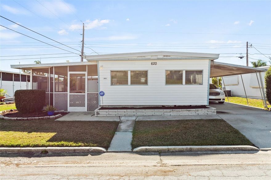 Enjoy relaxed Florida living in this turnkey, well-maintained mobile home with low HOA fees and NO LOT RENT. Conveniently located near Bradenton’s most popular attractions, this home features thoughtful updates and a functional layout that make it comfortable and truly move-in ready for seasonal or year-round living. The spacious primary bedroom is complemented by a versatile flex space with a closet—ideal for a home office, hobby room, or additional sleeping area.
Recent improvements include a new roof (2021), an updated electrical system with new panels and surge protection, and two newer window A/C units. The kitchen is well equipped with a GE stove/oven combo, refrigerator, dishwasher, and microwave, along with updated fixtures throughout the home. A newly constructed screened-in lanai extends the living space outdoors, while the carport and large shed with full laundry facilities provide ample storage and convenience. An ADT alarm system is also in place.

Located in the friendly Fair View Acres community, residents enjoy access to a pool, clubhouse, pickleball, and shuffleboard courts. Close to shopping, dining, museums, and Bradenton Beach—less than 10 miles away. Schedule your private showing today and see all this turnkey home has to offer!