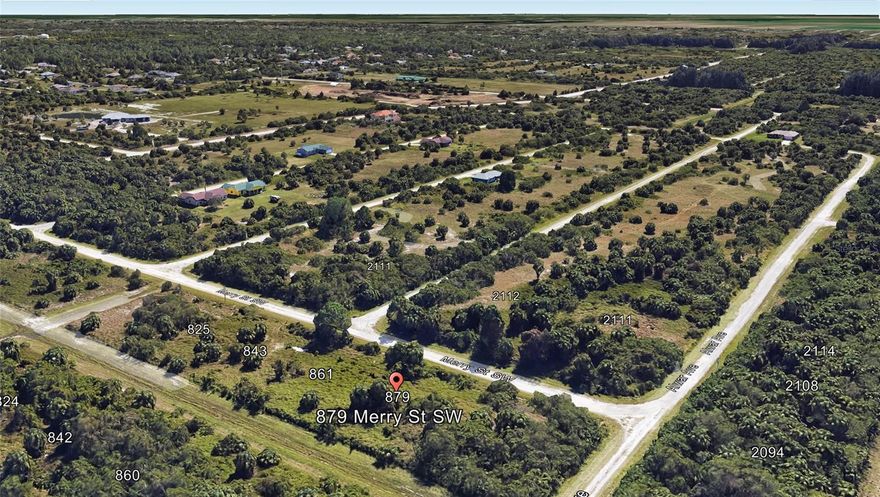 Welcome to an incredible opportunity in Palm Bay, Florida! This prime buildable lot offers 80 feet of frontage and 125 feet of depth, totaling a generous 10,019 square feet. Perfectly positioned in the desirable Port Malabar area. Whether you’re looking to design a custom residence or hold land as a smart long-term investment, this lot delivers both value and potential. Nestled within an established, peaceful neighborhood, the location combines tranquility with everyday convenience. Enjoy being just minutes from shopping centers, dining, schools, and medical facilities, while also having quick access to I-95 for an easy commute. Palm Bay’s prime location on Florida’s Space Coast means you’re never far from the best of both worlds—pristine beaches and vibrant city amenities. Outdoor lovers will appreciate the property’s proximity to nature preserves, scenic trails, and waterways perfect for kayaking, hiking, or fishing. The nearby coastline provides endless opportunities for weekend getaways, sun-soaked afternoons, or exploring Florida’s natural beauty. Best of all, this neighborhood comes with no HOA restrictions. That means more freedom to design a home that reflects your style, whether you want space for a pool, room for a garden, or even parking for your boat or RV. With new homes already being built in the area, you’ll be joining a growing community while still enjoying privacy and quiet surroundings. Don’t miss out on this affordable piece of Palm Bay real estate. With its prime location, ample lot size, and incredible potential, this property is more than just land—it’s the foundation for your future. Schedule a visit today and see why 879 Merry Street SW is the perfect place to build your dream home!
