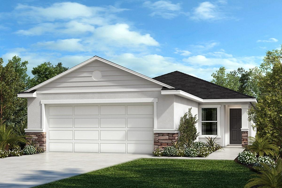 This beautifully designed, single-story home showcases an open floor plan with plush carpeting and a large, airy great room. A cozy den is perfect for a home office, creative space or quiet retreat. The modern kitchen boasts an island, 30-in. upper cabinets, granite countertops, a stylish Moen® chrome faucet, a durable Kohler® sink and premium Whirlpool® stainless steel appliances. Retreat to the primary bedroom, which features a spacious walk-in closet and connecting bath that offers a dual-sink vanity, linen closet and walk-in shower with tile surround. The covered back patio provides space for unwinding or entertaining in comfort.