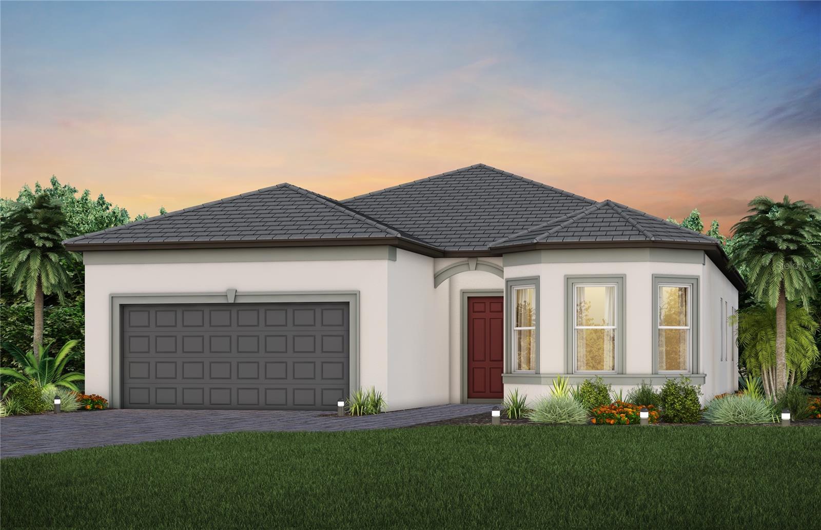 Under Construction. Pulte Homes is Now Selling in Two Rivers! Two Rivers is a master-planned community near Wesley Chapel that is enveloped by woodlands, grasslands, and waters. Amenities will include a clubhouse with a resort-style pool, fitness center, nature trails, parks, shared green spaces, and so much more.
Featuring the popular Mystique floor plan with an open-concept home design, this home has all the upgraded finishes you've been looking for. The gourmet kitchen showcases a center island with single bowl stainless steel sink, 3cm quartz countertops with 3”x12” tiled backsplash, burlap cabinets, a spacious pantry, and Whirlpool stainless steel appliances, including a built-in oven and microwave, stovetop with range hood, and dishwasher.
The bathrooms have matching burlap cabinets and quartz countertops, dual sinks in the Owner's bath and walk-in shower. There is luxury vinyl plank flooring in the main living areas, 18”x18” tile flooring in the bathrooms and laundry room and stain resistant carpet in the bedrooms.
This home makes great use of space with an extended gathering room, a convenient laundry room with sink, covered lanai, and a 2-car garage.
Additional upgrades and features include LED down lighting in the gathering room, floor outlet, faux wood blinds throughout, tray ceiling at owner’s suite, and a Smart Home technology package with a video doorbell.
Enjoy peace of mind with Pulte’s transferable, 10-year Limited Structural Warranty that covers materials and workmanship in the 1st year, workability of plumbing, electrical, HVAC, and other mechanical systems through the 2nd year, various types of water infiltration and internal leaks through the 5th year, and the structural integrity of the home through the 10th year. Plus, we’re currently offering limited-time incentives and below-market rates!