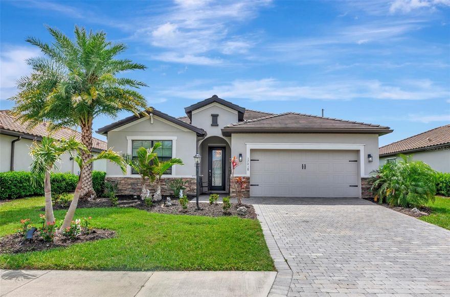 One or more photo(s) has been virtually staged. Set on a quiet street that ends in a limited-traffic setting within the gated, solar-powered community of Polo Run in Lakewood Ranch, this move-in ready home offers a combination of features that are increasingly difficult to find—full southern rear exposure, an open water backdrop, and a fenced yard.

The outdoor space is where this property separates itself. The private pool and spa are ideally positioned to take full advantage of the southern exposure, creating a bright, functional outdoor living area throughout the day. The fenced yard is a true standout—not commonly permitted in maintenance-free communities—and adds real value for pet owners or anyone looking for defined, usable outdoor space.

Inside, the home is in excellent condition with tile flooring throughout the main living areas, painted wood cabinetry, and granite countertops. The layout is efficient and easy to live in, whether full-time or seasonal. The primary suite includes a large walk-in closet, while the primary bath offers dual vanities, a garden tub, and a separate walk-in shower.

Polo Run is known for its energy-efficient design, with solar systems on every home, along with a maintenance-free lifestyle that eliminates the need for lawn care. Community amenities include a gated entrance, clubhouse, resort-style pool, and fitness center.

Conveniently located near shopping, top-rated schools, and with quick access to I-75, this home presents a strong opportunity for buyers who recognize the value of exposure, outdoor space, and a hard-to-find fenced yard in a maintenance-free setting.

Be sure to click the virtual tour link to fully experience the layout, outdoor space, and overall setting—this home shows far better than a drive-by.