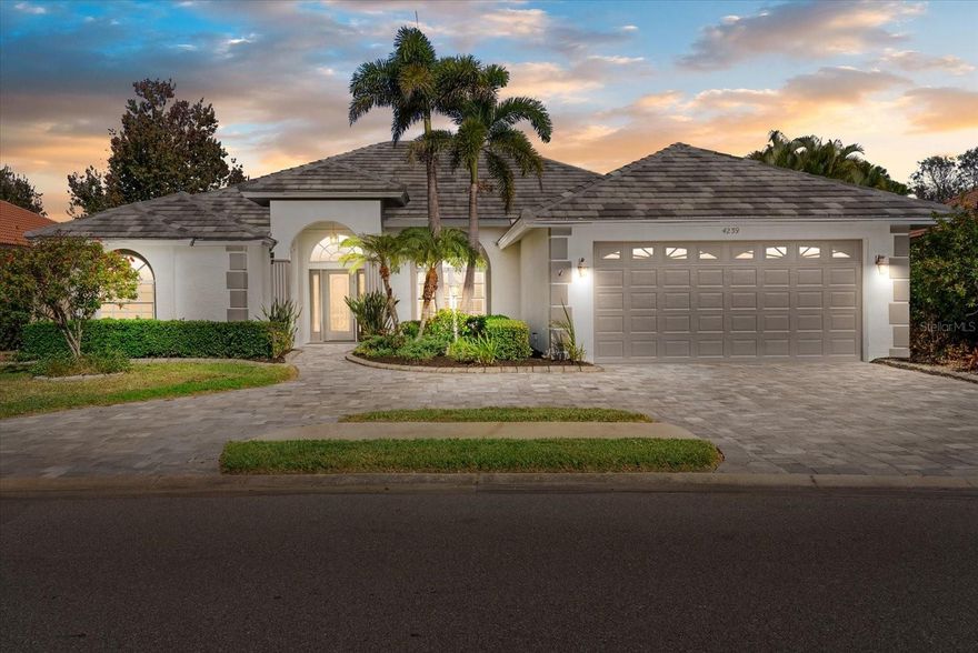 This stunning residence, located within the prestigious gated community of Venetia, offers an exceptional blend of spacious living and modern upgrades. Featuring four bedrooms with a versatile den that can easily convert to a fifth bedroom, this home was thoughtfully expanded in 2016. The open floor plan includes two dining areas, a living room, and a family room centered around a modern multi-colored electric fireplace.

Step outside to a very private, unparalleled, and oversized paver lanai with an amazing outdoor kitchen, dual ceiling fans, and it features a louvered roof that opens and closes by remote for year-round outdoor enjoyment. Overlooking a peaceful wooded preserve, this outdoor space is perfect for entertaining, grilling, or relaxing in privacy. Recent improvements include a new concrete tile roof (2024), fresh interior and exterior paint (2025), and a modern kitchen renovation (2017) complete with granite countertops and sleek tile and laminate flooring throughout. This home also offers a designated laundry room. Located within the preferred "X" Flood Zone and complete with hurricane shutters. 

The home’s curb appeal is enhanced by a redesigned paver driveway with a convenient circle drive, and professionally landscaped flower beds. Venetia offers low HOA fees, no CDD, and access to top-notch amenities including a pool, spa, fitness center, tennis and pickleball courts, basketball, bocce, and a vibrant social calendar.

Located just minutes from Venice’s award-winning beaches, shopping, dining, golf, medical facilities, and downtown Venice, this home combines luxury, comfort, and convenience. Owners will appreciate the perfect positioning between the Island of Venice and Wellen Park for a full lifestyle.  Don’t miss the opportunity to make this your new home—schedule a private tour today!  Copy and paste the following link to view the luxury video:  https://player.vimeo.com/video/1140189715?badge=0&autopause=0&player_id=0&app_id=58479