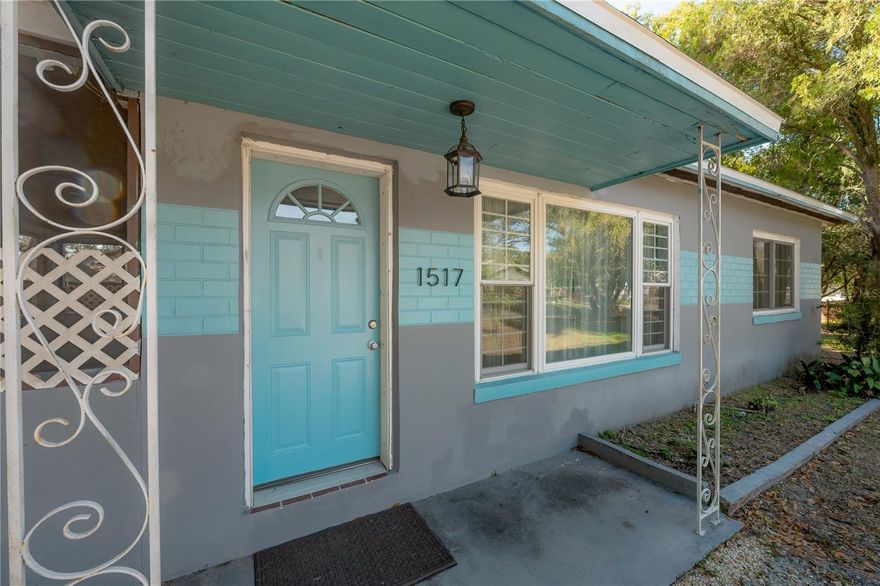 Welcome to 1517 E Emma Street, a rare opportunity in Tampa’s South East Seminole Heights where character, land value, and long-term potential intersect—with no HOA restrictions. This charming 2-bedroom, 1-bath home is rich with authentic vintage details that are increasingly hard to find. Built in the 1950s by a skilled craftsman, the home has remained in the same family since its construction, a testament to both its quality and care. The builder’s legacy is still evident throughout the neighborhood, where several homes he constructed remain standing and in excellent condition today, reinforcing the enduring craftsmanship of this era. Inside, artisan plaster walls and ceilings create warmth and texture throughout, complemented by original vintage light fixtures and classic bath tile. The bathroom features a timeless iron/porcelain bow-front tub, while the patio showcases its original pine ceiling, preserving the home’s historic soul and character. Thoughtful updates enhance everyday livability while respecting the home’s original charm. Improvements include a newer roof, newer windows and exterior doors, engineered wood flooring, updated kitchen floor tile, and refreshed kitchen and bath cabinetry, creating a comfortable balance of vintage appeal and modern functionality. At the rear of the property is an original carport structure with attached enclosed space, historically used as a studio apartment with a full bathroom. This area may offer the opportunity to be revitalized and reimagined as a modern additional dwelling unit (ADU) or flexible guest or work space, subject to buyer verification and approval by the local municipality. What truly sets this property apart is the double lot, measuring approximately 100 x 104 feet per public records—an increasingly valuable asset in this rapidly evolving pocket of Seminole Heights. Whether you envision expanding the existing home, adding outdoor living, creating additional structures, or exploring future redevelopment options, this oversized parcel offers flexibility and long-term upside that is becoming exceptionally rare. Situated within a niche of the community experiencing visible renewal through new home construction and thoughtful renovations of surrounding vintage homes, this location reflects the continued growth and demand in South East Seminole Heights. For buyers seeking authentic character today with meaningful future potential, 1517 E Emma Street offers a compelling opportunity rooted in craftsmanship, land value, and neighborhood momentum—without HOA constraints.