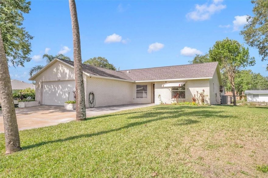 Welcome to your new home on the East Coast of Florida! A lovely 3 bedroom, 2 bathroom home with a split floor plan on a quiet, well-maintained road with No HOA! Bring your boats and park it on your oversized lot. It’s one of the biggest lots in the neighborhood! Oh, and it did not flood during the hurricanes! Stayed high and dry! With some cosmetic updating per your preference, this home will be brought to life. The home is extremely well maintained and cared for. Brand new roof, brand new water heater, and HVAC is 6 years old. Beautiful, reliable block home with good bones. Just minutes from Flagler Avenue, the heart of New Smyrna Beach or Bethune Beach. Come see your new home and grab a bite to eat on the water! ;Water: City