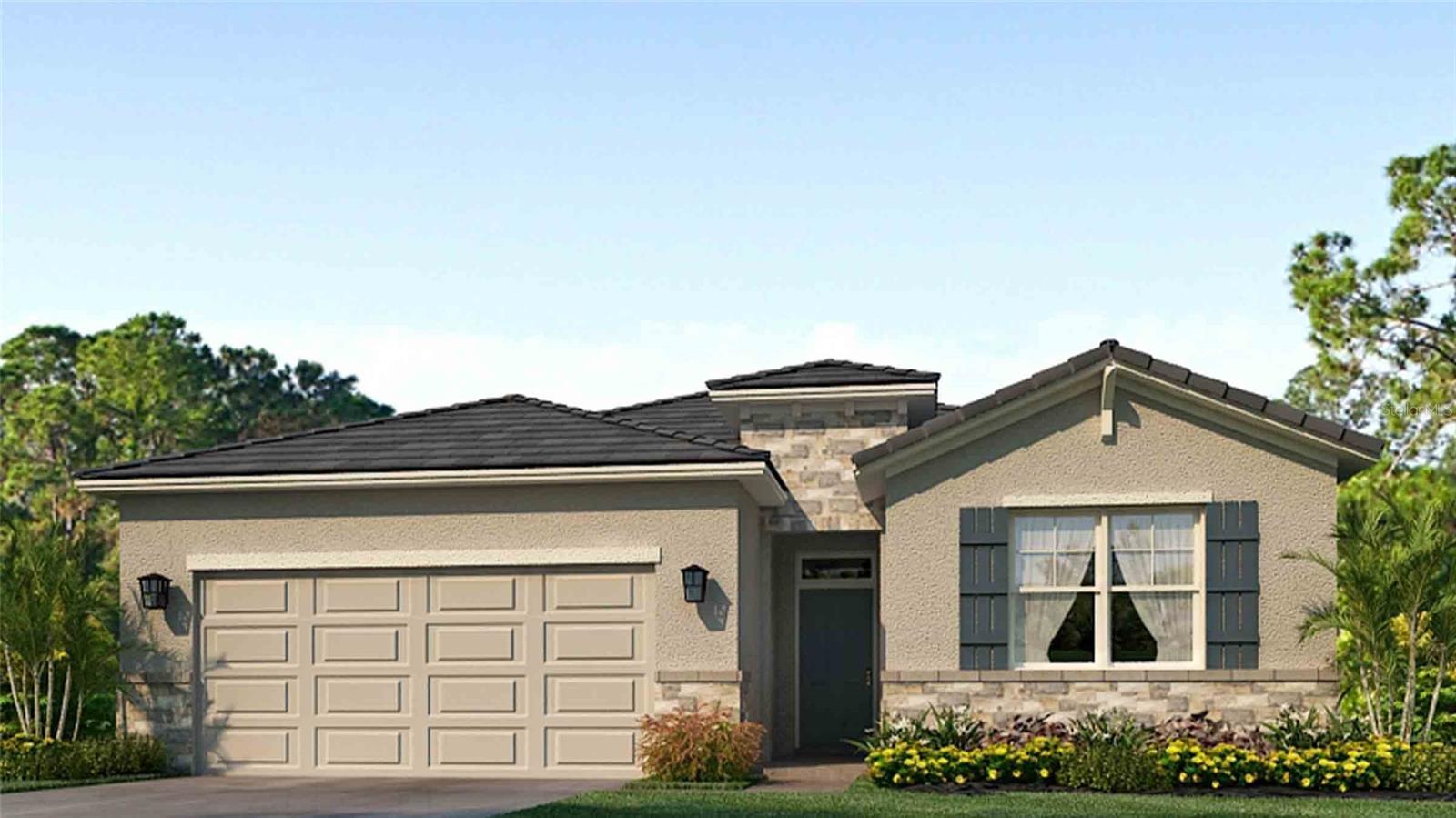 MOVE IN READY! REDTAG SALE: Receive up to $25,000 towards closing costs and special interest rates with the use of our preferred lender Now to July 20th. This one-story, all concrete block constructed home has a truly open concept plan, featuring a spacious kitchen with a large granite kitchen island that overlooks a large dining area, great room, and breakfast nook which flow out onto a covered lanai. The first phase of The Resort Club amenity center is NOW OPEN, including Trade Route Coffee Kitchen, Resort Style Pool, Fitness Center, Athletic Performance Center, and Pet Park. Future phases of The Resort Club will include a poolside bar & grill, outdoor activities area, The Event Center, and The Terrace Chef’s Patio. Future amenity centers, Adventure Retreat & Cabana Corner, will include Pickleball, Tennis & Bocce Courts, Pet Park, Golf Cart Parking, Sunset Terrace, Clubhouse, Resort Pool & Spa, Resistance Pool, Poolside Cabanas & Beach Area, Outdoor Activities Area, Poolside Grilling and more. This home comes with stainless steel dishwasher, range, and microwave. Pictures, photographs, colors, features, and sizes are for illustration purposes only and will vary from the homes as built. Home and community information including pricing, included features, terms, availability and amenities are subject to change and prior sale at any time without notice or obligation.
