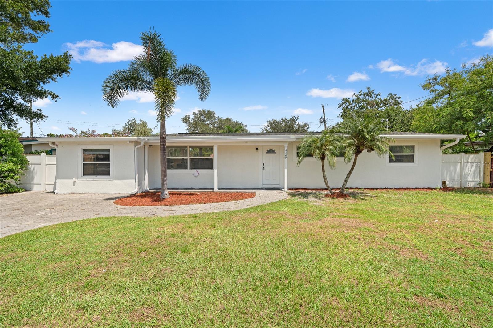 Welcome to 4407 W Trilby Ave, a beautifully updated 4-bedroom, 2-bathroom home in the heart of Tampa, perfectly designed for modern living. From the moment you step inside, you’ll notice the thoughtful renovations and fresh updates that make this home truly move-in ready.
The interior has been completely refreshed with new floors and a crisp coat of paint throughout, creating a bright and inviting atmosphere. The spacious living areas flow seamlessly, offering the perfect balance of comfort and style for everyday living or entertaining guests. The home features a versatile bonus room, ideal for a home office, playroom, or creative space, allowing you to tailor the home to your lifestyle needs.
Each bedroom provides ample space and natural light, while the bathrooms have been thoughtfully updated to complement the home's modern aesthetic. The kitchen and living areas are designed to feel open and welcoming, making it easy to create memories! Step outside to enjoy the fully fenced-in yard, perfect for pets or simply enjoying the Florida sunshine with privacy and security. The exterior of the home is equally impressive, highlighted by a brand-new roof installed in July of this year, giving you peace of mind and confidence in your investment. Located in a desirable Tampa neighborhood, this home provides convenient access to local schools, shopping, dining, and entertainment, all while maintaining a quiet and comfortable setting. Don’t miss the opportunity to make 4407 W Trilby Ave your new home—a perfect combination of charm, modern updates, and functionality awaits you here.
