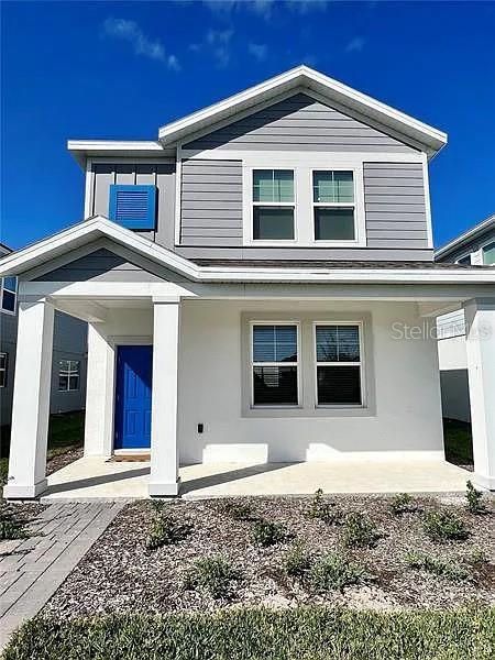 Welcome Home to Pine Glen! Don’t miss this beautiful two-story, 3-bedroom, 2.5-bathroom home located in the highly desirable Pine Glen community in Saint Cloud. Ideally situated just minutes from shopping, dining, and only 25 minutes from Lake Nona, Medical City, and Toll Road 417, this home offers the perfect balance of comfort and convenience. Pine Glen features exceptional community amenities, including soccer fields, a basketball court, tennis court, playground, covered pavilion, and a large dog park — something for everyone in the family!
Step inside to a spacious open-concept layout on the main floor, featuring a versatile bonus room just off the kitchen — ideal for a home office, playroom, or flex space. The modern kitchen is equipped with stainless steel appliances, 42" cabinetry, upgraded stone countertops, and a large island — perfect for both daily living and entertaining. Enjoy durable tile flooring throughout the downstairs living areas, with cozy carpeting upstairs. All three bedrooms are located on the upper level, including a generous primary suite with a large walk-in closet, dual vanities, a soaking tub, and a separate walk-in shower. Additional highlights include upgraded ceiling fans, TV mounts in every room, and a covered patio connecting the home to the detached 2-car garage — a great space for relaxing or hosting guests. Washer and dryer are included for your convenience. Energy-efficient solar panels are installed and leased, and the lease is assumable by the buyer — offering potential savings on your energy bills without the upfront cost. Schedule your private showing today — this home won’t last long!