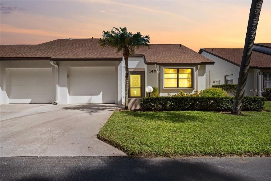 LOCATION, LOCATION, LOCATION!!! Welcome to Fairways of Capri—an established condo community located in the heart of Venice, Florida. This end unit has 2 bedrooms, 2 full bathrooms, 1 car garage, and over 1300 square feet under air—all overlooking a pond & “park-like” setting. This home has been beautifully maintained and even has a NEWER ROOF & NEWER AC! BRAND NEW CARPET has been installed in the main living areas and bedrooms. For peace of mind during storm season, this home is equipped with accordion hurricane shutters and it is not located in a flood zone. In this community, golf membership is available but not required. Just one HOA fee here and NO CDD fee. The HOA fee pays for the clubhouse, community pool, cable TV, internet, landscape maintenance, building insurance and exterior maintenance. From this home, it’s just 5 minutes to Venice Island where you’ll find several GORGEOUS beaches, shopping, dining, fishing pier, splash pad, tennis courts, basketball courts, parks, playgrounds, Saturday farmer’s market, Venice Little Theater and TONS OF EVENTS! PLUS- you’ll have access to Sarasota County’s A-Rated schools! Schedule your showing today and start living the Florida lifestyle! (See floorpan in photos.)