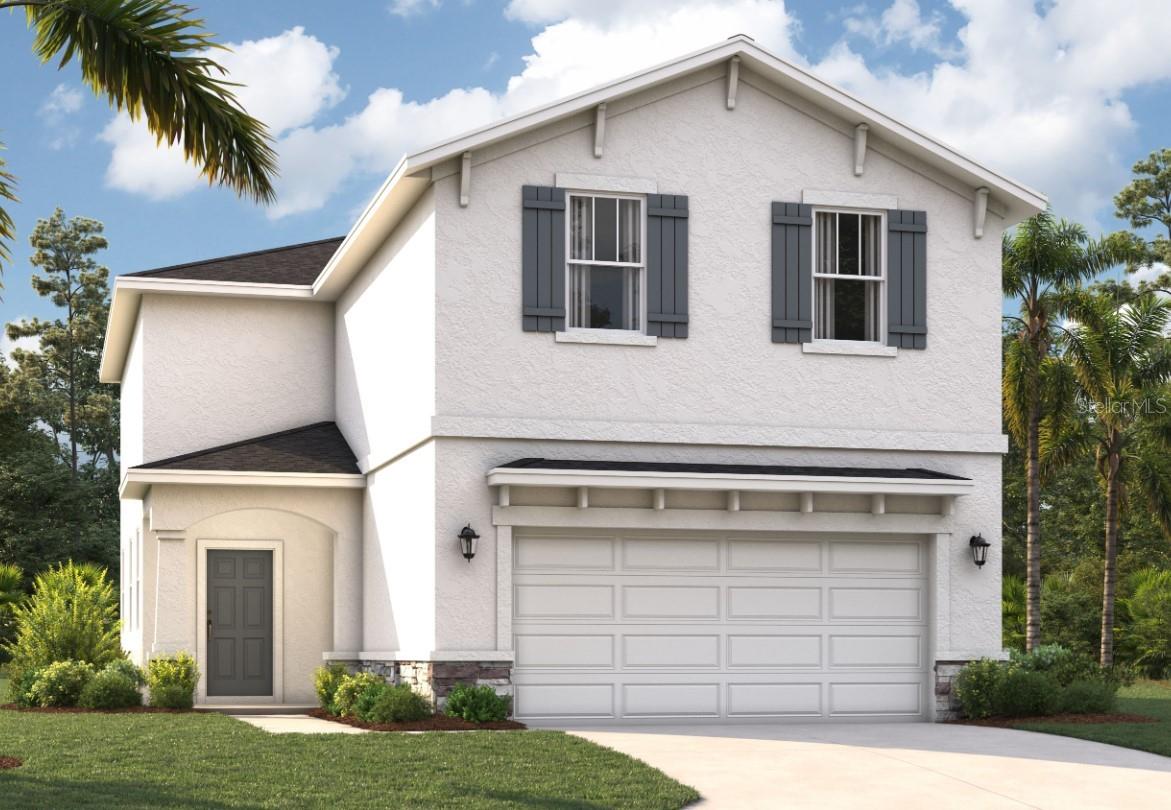 Under Construction. Wynnstone is a thoughtfully planned community nestled in the heart of one of Florida’s fastest-growing counties. Located in Davenport, it offers the perfect blend of peaceful living and everyday convenience. Just 12 miles southwest of Disney and minutes from shopping and dining at Posner Park, everything you need is close to home. With Hwy 27 less than a mile away and I-4 just minutes from your doorstep, getting to Central Florida attractions or the Gulf Coast is quick and easy. Stanley Martin’s stylish single-family homes at Wynnstone start from the low $300s and feature open-concept layouts, modern finishes, and flexible designs tailored for comfortable everyday living. Life here goes beyond your front door. Enjoy scenic walking trails, unwind by the pool and cabana, or spend time with loved ones at the tot lot and dog park. It’s a community designed for connection, relaxation, and making the most of Florida’s outdoor lifestyle. Wynnstone isn’t just a place to live — it’s where comfort, convenience, and community come together. Come discover where your next chapter begins.
Few homes manage to pack as much space into 2160 square feet as the Atrium. The Atrium combines an open floorplan with ample space for all buyers, with expansive windows that soak up the Florida sunshine. With unique elevation options, the Atrium will look unlike any other home on the street. Upon entering, guests are immediately greeted by the powder room on the main floor, as well as a massive living room. With views out to the lanai, both residents and guests will delight in the outdoors. This doesn't mean the interior doesn't have much to offer. An L-shaped living room integrates with the dining room and kitchen, which has easy access to a two-car garage, with an additional storage area under the stairs. Upstairs, the home's private areas offer a retreat from the daily hustle and bustle. Three bedrooms are located toward the front of the upstairs, sharing a large bathroom with double sinks. A laundry room completes the front of the upstairs. Ultimately, buyers will crave the amenities of the master suite. A walk-in closet rivaling the size of other builders' bedrooms means that storage is once again the focus. Additionally, the spacious bedroom features separate sleeping and relaxation areas and the master bathroom has been carefully thought out down to the last detail. Dual sinks, with abundant counter space, and a spacious shower ensure the owners of this new home have an oasis all to themselves.