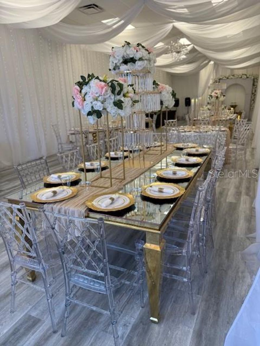 Excellent investment opportunity to own your own business in the heart of St. Cloud!!
Event venue for sale with 3 years of successful operation and established presence. A perfect space for weddings, baptisms, birthdays, and all types of celebrations.
A profitable, fully operating business, completely equipped and ready to generate income from day one. Be the owner of your own destiny with this amazing opportunity to acquire a well-established venue with great growth potential and everything in place to continue its success.