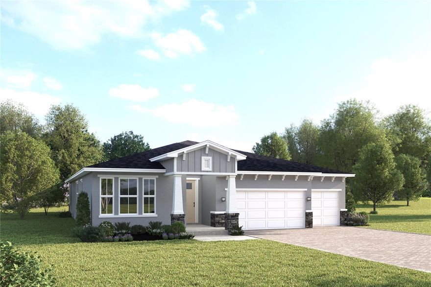 Pre-Construction. To be built. Nestled in the heart of Auburndale’s Lakes District and on Lake Mattie, our community is surrounded by six lakes, scenic trails, parks, and Village Centers—all within walking or biking distance. Plus, you're close to 2 major airports, Orlando and Tampa, and just 45 minutes from the magic of Disney! Welcome to Lake Mattie Preserve! New homes on oversized homesites with a 3-car garage, luxury interior upgrades, & resort-style amenities. The Sandalwood is a stunning single-family home with a spacious 3-car garage and a covered lanai. At the heart of the house, the gourmet kitchen features a large island that seamlessly connects to the dining area and family room, creating an inviting space for entertaining and everyday living. The luxurious owner's suite is a true retreat, complete with a double vanity bath and an expansive walk-in closet. Two bedrooms share a full bathroom, while a private guest suite with its own full bathroom is ideally situated off the garage. A versatile flex space provides the ideal setting for a home office or creative studio. All Ryan Homes now include WIFI-enabled garage opener and Ecobee thermostat. **Closing cost assistance is available with use of Builder’s affiliated lender**. DISCLAIMER: Prices, financing, promotion, and offers subject to change without notice. Offer valid on new sales only. See Community Sales and Marketing Representative for details. Promotions cannot be combined with any other offer. All uploaded photos are stock photos of this floor plan. Actual home may differ from photos.