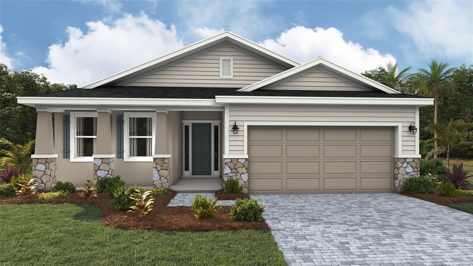 Under Construction. ALL CLOSING COSTS PAID & SPECIAL INTEREST RATES WITH OUR PREFERRED LENDER NOW UNTIL SEPTEMBER 28TH. This one-story all concrete block construction features an open concept floorplan, with a spacious kitchen, including a large pantry for storage, and overlooks both dining areas, as well as the great room. Bedroom 1 features a large walk-in closet and double sink vanity in the bathroom. Bedrooms 2 and 3 have dual access to bathroom 2, with an attached linen closet. Pictures, photographs, colors, features, and sizes are for illustration purposes only and will vary from the homes as built. Home and community information including pricing, included features, terms, availability, and amenities are subject to change and prior sale at any time without notice or obligation.