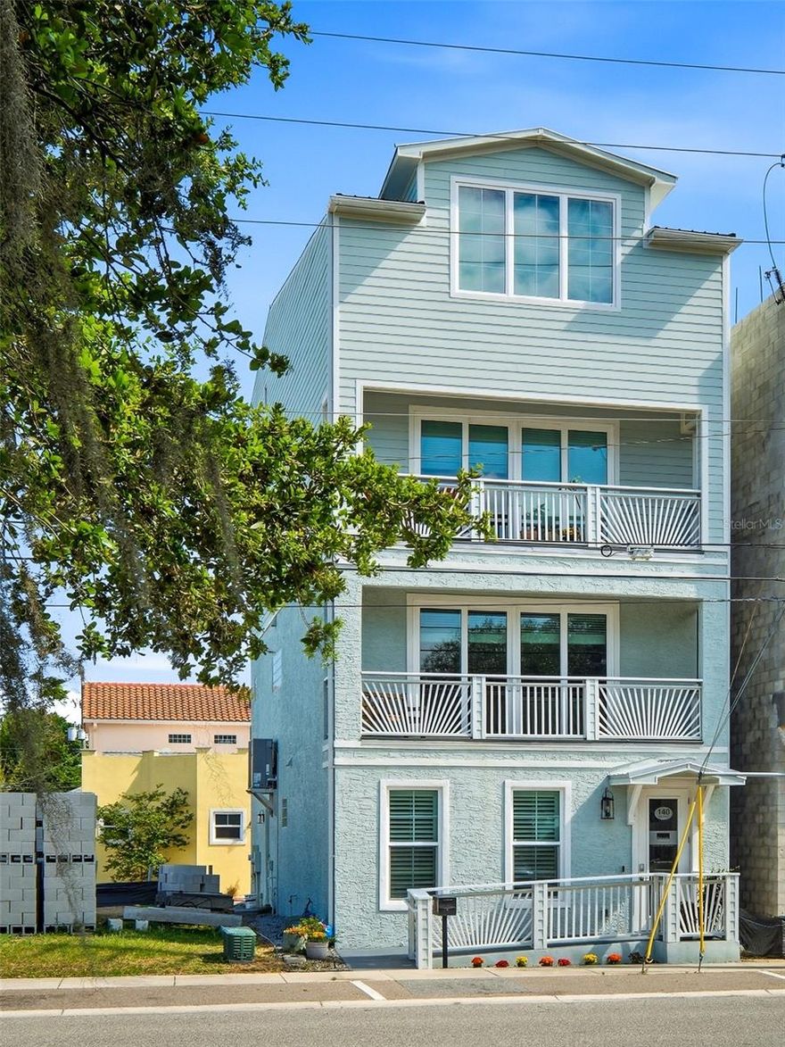 Unique multi-use property in a prime downtown New Smyrna Beach location. This versatile layout features commercial space on the first floor with residential living above, providing flexibility for owner-occupants, live/work use, or long-term income potential. The second and third floors include separate kitchen areas, making it well-suited for multi-generational living or extended family arrangements. Three spacious bedrooms each feature en suite baths and walk-in closets, with the top-floor bedroom designed as an open loft-style space. Enjoy the convenience of being just a short walk to Canal Streets dining, shopping, and entertainment. A rare property in a highly desirable location with multiple potential uses. All information deemed reliable but not guaranteed; buyer to verify.