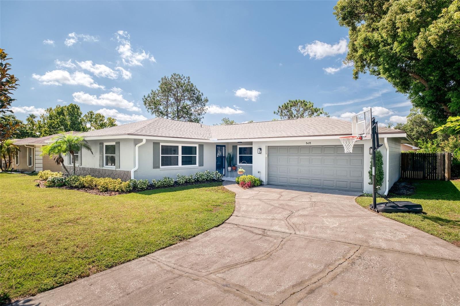 Tucked away on a quiet cul-de-sac in the friendly Harbor East waterfront neighborhood, this beautifully updated 3-bedroom, 2-bathroom home offers 1,490 square feet of comfortable, modern living. With crown molding throughout, bamboo and ceramic tile flooring, and thoughtful upgrades at every turn, this home is truly turn-key. Step inside to discover spacious living areas filled with natural light, enhanced by all new windows and sliding glass door (2024), recessed lighting, upgraded fixtures, and blinds throughout. The chef-inspired kitchen features white cabinetry, stainless steel appliances, granite countertops, a built-in pantry, and an eat-in area perfect for casual dining. The inviting primary suite boasts dual closets with built-in features, a ceiling fan, and bamboo flooring. The recently remodeled ensuite bathroom showcases wood-look plank tile, a quartz dual-sink vanity, and a large, tiled walk-in shower. Enjoy indoor-outdoor living with a large set of sliding glass doors that lead to a beautifully landscaped (2024), fully fenced backyard with a paved brick patio, charming market lights, and outdoor lighting—ideal for relaxing or entertaining. Additional highlights include a NEW roof, upgraded gutters installed (2022), a freshly repainted exterior, a 2-car garage, and a spacious dining room. Zoned for highly regarded Winter Park High School and conveniently located just minutes from UCF, Full Sail University, SR 417, and Orlando International Airport—with shopping, dining, and retail close by. Don’t miss your chance to own this stunning, move-in-ready home in one of East Orlando’s most desirable communities!
ROOF - 2024 HVAC - 2018 Electrical - 2016(new panel) Plumbing - 2016 Water Heater - 2016