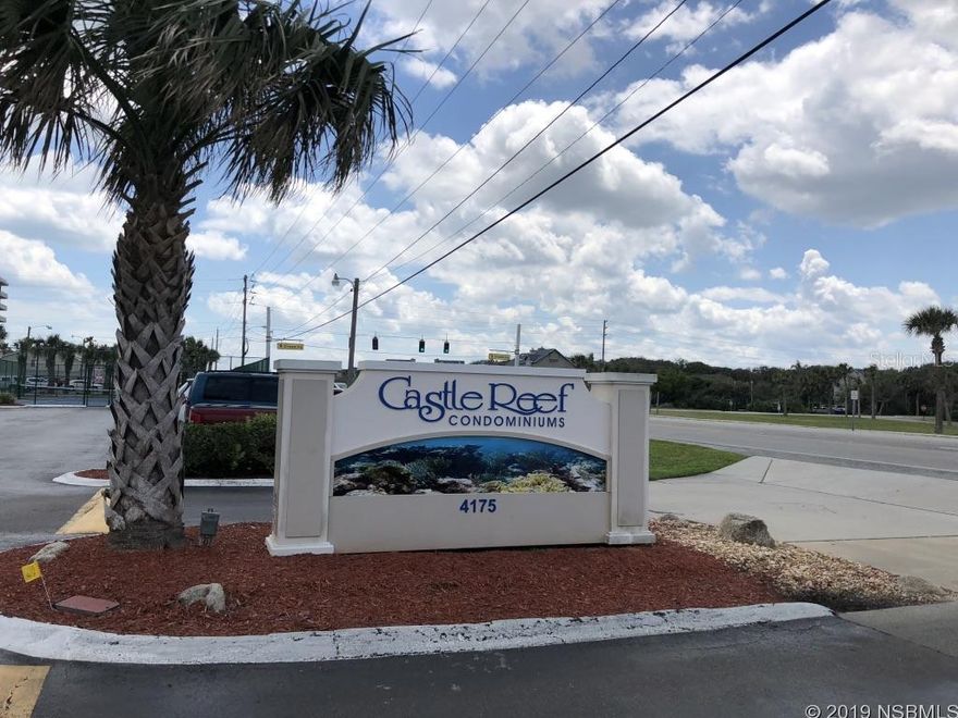 BEAUTIFULLY MAINTAINED AND JUST RECENTLY REMODELED CONDO in a completely renovated complex with new roof, concrete, railings, and exterior paint. IMPROVEMENTS JUST COMPLETED IN THIS UNIT INCLUDE LUXURY VINYL PLANK FLOORING WITH SOUND BARRIER;BEAUTIFUL ALL WOOD LIGHT GRAY CABINETS WITH SOFT CLOSE DRAWERS; GORGEOUS GRANITE COUNTERTOPS WITH BEAUTIFUL WHITE SUBWAY TILE BACKSPLASH; NEW STAINLESS UNDER MOUNT SINK AND FAUCET IN KITCHEN; UPDATED LIGHTING IN KITCHEN; NEW LIGHTING, MIRROR, FIXTURES, AND VANITY IN BATH; NEW PAINT THROUGHOUT; UPGRADED ELECTRICAL PANEL. ENJOY Sunshine throughout the day in this southern facing unit overlooking a beautifully landscaped courtyard, large pool area, gazebo, shuffleboard courts, clubhouse, and great view of the ocean. Kitchen has stainless steel appliances; Dining room includes an expandable table and 6 chairs to seat 6 comfortably; Living room has matching sofa and loveseat, and 2 recliners.  Sofa has a pull out queen size bed. King bed in the master and Queen in the guest bedroom. Hunter ceiling fans in living room and both bedrooms. 45" flat screen tv in living room; both bedrooms have wall mounted tv's.  Balcony has table and 4 chairs to comfortably enjoy the spectacular views. Besides the large heated pool, there is a kiddie pool, tennis and pickle ball courts and shuffleboard.  Shopping, restaurants, fitness center, and other businesses are conveniently located across the street from Castle Reef. In addition, a new contract with Spectrum provides fast, individual internet service as well as cable tv service to every Castle Reef unit as part of maintenance agreement.  Home phone provided at a reduced rate. ;LocationDescription: Condo ;Water: City