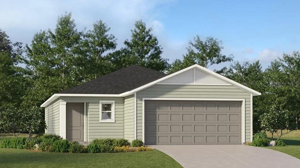This new home is laid out on a single level for low maintenance living. Two secondary bedrooms share a bathroom in the hall at the front of the home, while the owner’s suite is tucked into the back corner with an attached bathroom and walk-in closet. Down the foyer is the open-concept living area, which includes a fully equipped kitchen, an intimate dining room and family room with patio access. Completing the home is a convenient two-car garage.