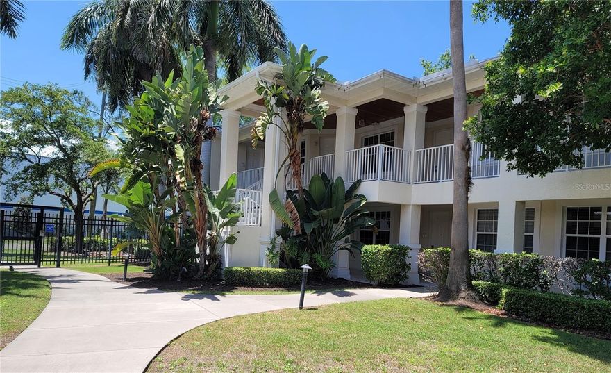 A ground floor unit located at the Academy Resort Lodge of IMG Academy.  This  unique first floor 2bed room /2 full bathroom  beautiful condo unit with two private entrances. The Lodge is an exclusive, boutique condo serving the sprawling, world renowned sports and marketing behemoth known as IMG Academy. It is easy to access after a grueling day of sports\visits with an academy student, or as the base from which to explore the beautiful beaches nearby. 24 hour gated community, maintenance free with fitness center, community heated pool and hot tub. Walking distance to IMG campus facilities. Occupying the property for personal use or some combination of all three. Property is being sold TURNKEY FURNISHED-Move in ready.