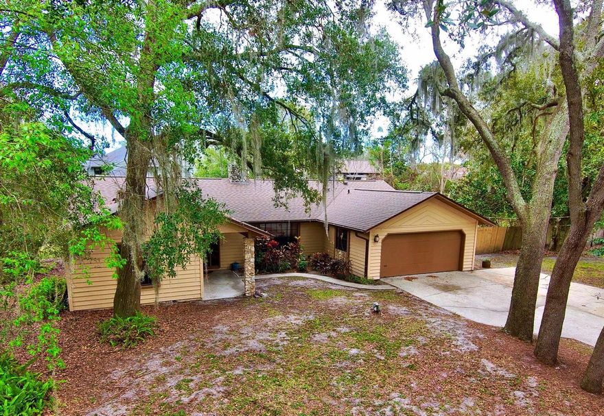 Welcome to your dream home in the sought-after Hidden Hills subdivision of Ormond Beach! This stunning 3-bedroom, 2-bathroom house with an additional bonus office/craft room, is truly one-of-a-kind, offering a spacious and lush over-sized yard with majestic oaks, perfect for entertaining and relaxing. The new roof, new AC, and new sliders provide peace of mind and a hassle-free lifestyle. Although the house needs some updating, its perfect location, just minutes from the beach and close to all the attractions of Ormond Beach, will make you fall in love at first sight. And the best part? There's no HOA to hold you back from creating the backyard oasis of your dreams, with room for a pool, for endless summer fun. This is the home you've been waiting for! Don't wait any longer, schedule your showing today and experience the joy of owning this amazing property in Hidden Hills. ;Water: City