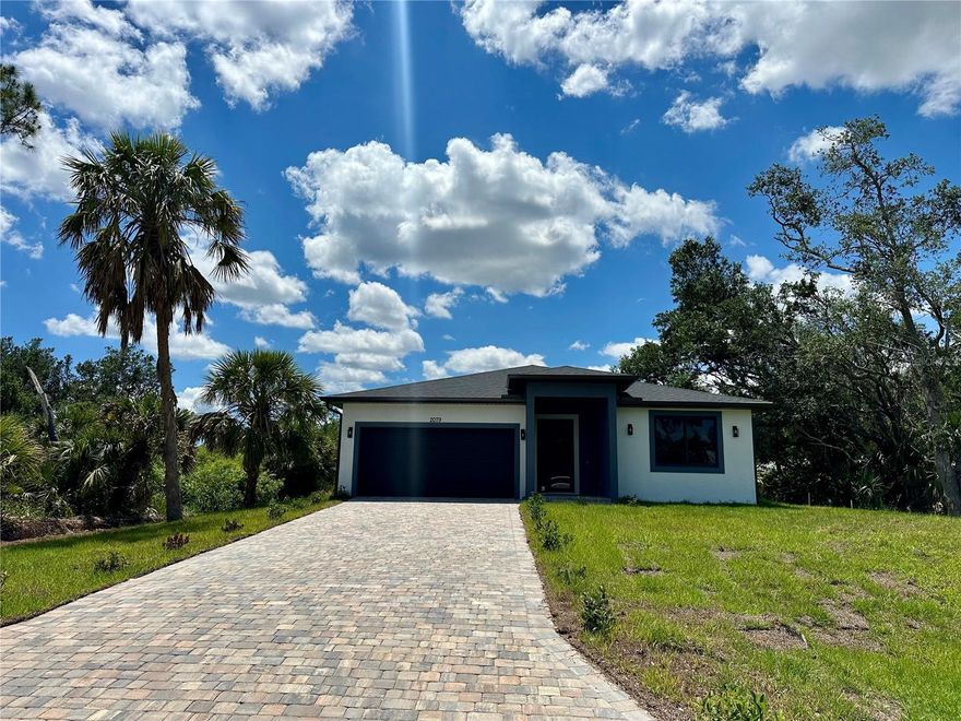 Welcome to your dream home in North Port, Florida! This brand-new, move-in ready home features 3 bedrooms, 2 bathrooms, a versatile den or office, and a 2-car garage. Enjoy a bright, open floor plan with soaring ceilings, luxury vinyl plank flooring, and a chef-worthy kitchen with quartz countertops, stainless steel appliances, a large island, and walk-in pantry. The spacious primary suite offers a walk-in closet and spa-like bathroom with dual vanities and a glass-enclosed shower. Two additional bedrooms provide space for family or guests. Step outside to a private backyard perfect for relaxing. Located in a thriving community near top-rated schools, shopping, dining, parks, and just a short drive to Gulf Coast beaches like Siesta Key and Venice Beach. With easy access to I-75, Sarasota and Fort Myers are within reach. Schedule your private tour today—this stunning home won’t last!