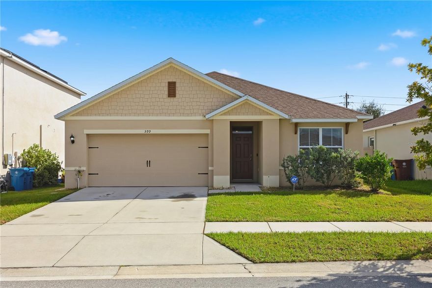 Beautiful and well-maintained 3-bedroom, 2-bath single-family home located in a desirable Haines City community. This home offers an open floor plan with neutral finishes, ideal for modern living and easy decorating.
The spacious living area connects seamlessly to a contemporary kitchen featuring stainless-steel appliances, ample cabinet storage, and a convenient breakfast bar. The primary suite includes a walk-in closet and a private bath. Additional features include a two-car garage, a laundry area, and a cozy backyard perfect for outdoor relaxation.
Conveniently located near shopping, dining, and major highways, this home provides easy access to surrounding Central Florida areas.
Ready to call home just in time for the holidays.