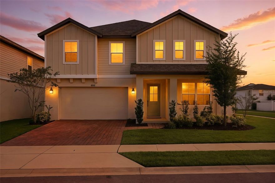 MOTIVATED SELLER – contributing $5,000 toward buyer’s closing costs and will entertain all offers! Welcome to this stunning 5-bedroom, 4-bath home in the desirable Hills of Minneola. Built in 2023, this nearly new residence sits on the largest fully fenced corner lot in the community, perched high on a hill with scenic views and room for a large pool. Enjoy an open floor plan featuring formal living and dining rooms, a spacious great room, and a first-floor guest suite perfect for visitors. The chef’s kitchen offers quartz countertops, a large island, 42" cabinets with crown molding, a marble backsplash, walk-in pantry, and a butler’s station. Upstairs includes a large loft, primary suite, additional bedrooms, and a laundry room pre-plumbed for a utility sink. Relax outdoors on the extended front and back lanais and enjoy community playgrounds, trails, and dog parks. Seller offering $5,000 toward closing costs—bring all offers!