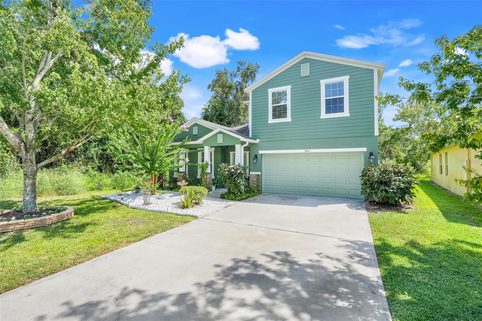Buy this home with 100% Financing, no CDD and Low HOA. Discover this stunning 4-bedroom, 2.5-bathroom two-story gem, perfectly situated just minutes from the scenic beauty of Lake Harris and the renowned Chain of Lakes—an outdoor lover’s paradise for boating, fishing, and water adventures. Located in the gated enclave of Oak Bend, this peaceful neighborhood offers mature tree-lined streets, sidewalks for evening strolls, and a community pool to cool off and unwind, literally across the home. The home enjoys a rare sense of privacy and tranquility, with no side or rear neighbors. Step inside and you’ll be welcomed by a formal living/dinning rooms that flows into the kitchen with a few steps and a great room—ideal for family gatherings or entertaining friends. The heart of the home is the well-appointed kitchen, with stone counter tops, island and stainless steel appliances. The main floor also features a thoughtfully placed half-bath for guests and the primary suite that serves as a true retreat, complete with a huge walk-in closet. Upstairs, a versatile loft provides the perfect setting for a game room, home office, or secondary lounge, along with the additional bedrooms and bathroom. Step outside and unwind in your private backyard - perfect for starry nights or weekend relaxation. Schedule your private showing today—your Florida dream lifestyle awaits!