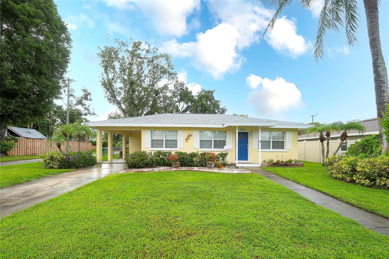 Charming & Totally Refreshed in the Heart of Bradenton! This beautifully updated 2-bedroom, 1-bath home with attached covered carport is nestled on a spacious lot offering endless possibilities. With plenty of extra parking, there's room to add a 3-car garage, workshop, or an addition to the home. Best of all, No Deed Restrictions! Step inside to discover a bright and inviting layout that has been lovingly cared for and refreshed throughout. The kitchen boasts newer cabinetry with pull-outs, a brand-new sink, and updated appliances. The fully remodeled bathroom is stylish and modern, while both oversized bedrooms feature desirable cedar closets. A spacious laundry room provides ample storage and could double as a pantry. Upgrades include a new roof (April 2025), tankless hot water system, and newer windows (all but 2 in the sunroom). This home offers charm, comfort, and peace of mind and all just minutes from shopping, dining, schools, and all that Bradenton has to offer. Close to Manatee High school and minutes from the beaches, health care, and Village of the Arts.