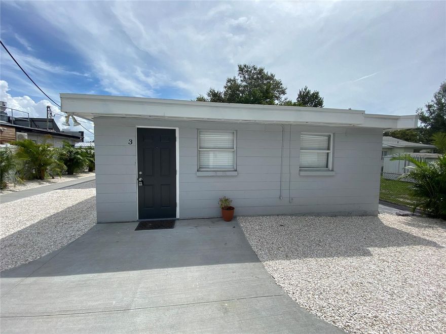 Beautifully totally renovated 1 bedroom, 1 bath home locate in South Tampa. Newer laminate flooring throughout - no carpet. Stainless-steel appliances in the kitchen, granite countertops, washer/dryer combo. Lawn, water, sewer & garbage included in the rent. Conveniently located near Downtown Tampa, MacDill Air Force Base, International Plaza, Tampa International Airport, and walk to many shopping and dining destinations. In addition to the advertised base rent, all residents are enrolled in the Resident Benefits Package (RBP) for $50.00/month which includes HVAC air filter delivery, credit building to help boost your credit score with timely rent payments, utility concierge service making utility connection a breeze during your move-in, and much more! More details upon application. Pets welcome, at the owners discretion, no aggressive breeds! PLEASE NOTE: When viewing the property, please walk to the rear to access unit 3, and do NOT knock on the door for unit 1! Occupied and Available 1/15/2026