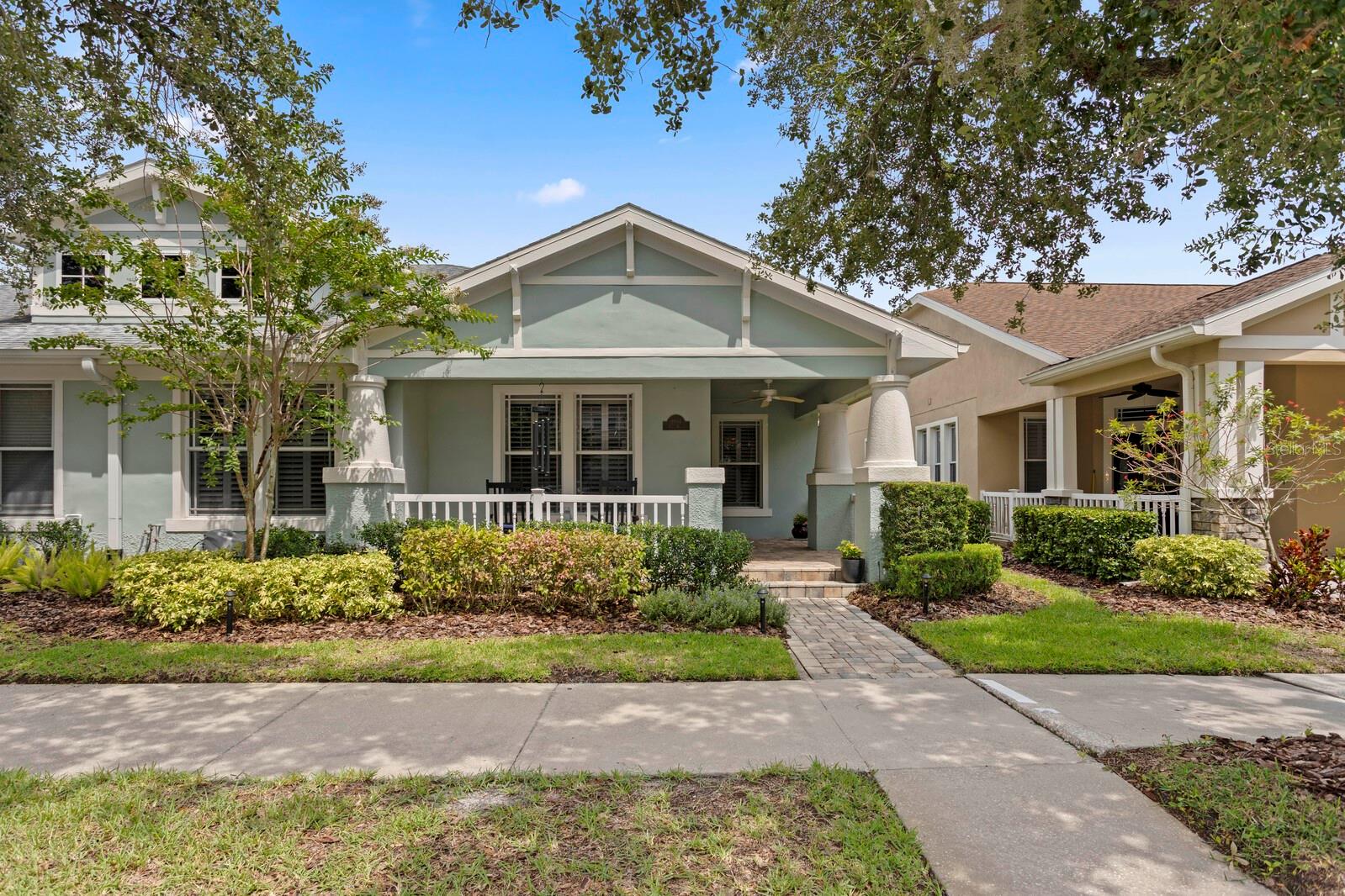 Rare opportunity to own a villa in West Park Village! With over $140,000 in improvements, this 3 bedroom, 2 bath villa is a must see! Completely remodeled and move-in ready, this meticulously maintained home includes gorgeous LVP flooring throughout, an updated kitchen, shutters on all windows, a beautiful primary bathroom with custom closet system, renovated backyard space with pavers, insulated extended lanai roof, screen, and super gutters/downspouts. Monthly fee covers exterior maintenance including the roof (replaced 2018), painting (every 7-10 years), stucco & stucco surface repairs, irrigation and landscaping. Relax on your covered front porch with a cup of coffee or glass of wine. Walk to your favorite restaurants and all the great amenities in Westchase. Prime location and this won’t last long!