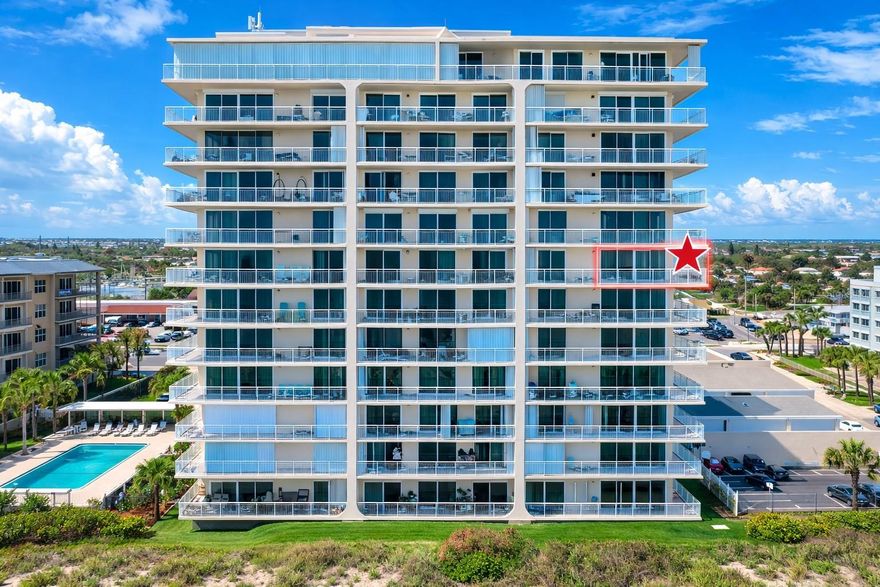 One or more photo(s) has been virtually staged. Beachfront Living at Its Best! This stunning 8th-floor oceanfront condo in The  popular Villager Condominiums offers over 1,400 square feet of comfortable coastal living with 2 bedrooms and 2 bathrooms. Enjoy breathtaking ocean views from every main living area, including the primary bedroom, allowing you to wake up to the sound and beauty of the waves each day!
This desirable corner unit features a spacious wraparound balcony, perfect for relaxing while taking in panoramic beachfront views. The condo has been thoughtfully updated with new windows throughout, new sliding glass doors, and electronic window shades that operate with the touch of a button.
The updated kitchen includes beautiful stone countertops and newer upgraded appliances, along with a washer and dryer for added convenience.
Residents of The Villager enjoy excellent amenities including a sparkling heated pool, direct beach access, a community room for gatherings, and a beautiful secured lobby with 24-hour locked entry and facial recognition access. Publix supermarket is located right across the street! 
This is a rare opportunity to own a luxury oceanfront condo with incredible views and resort-style amenities.