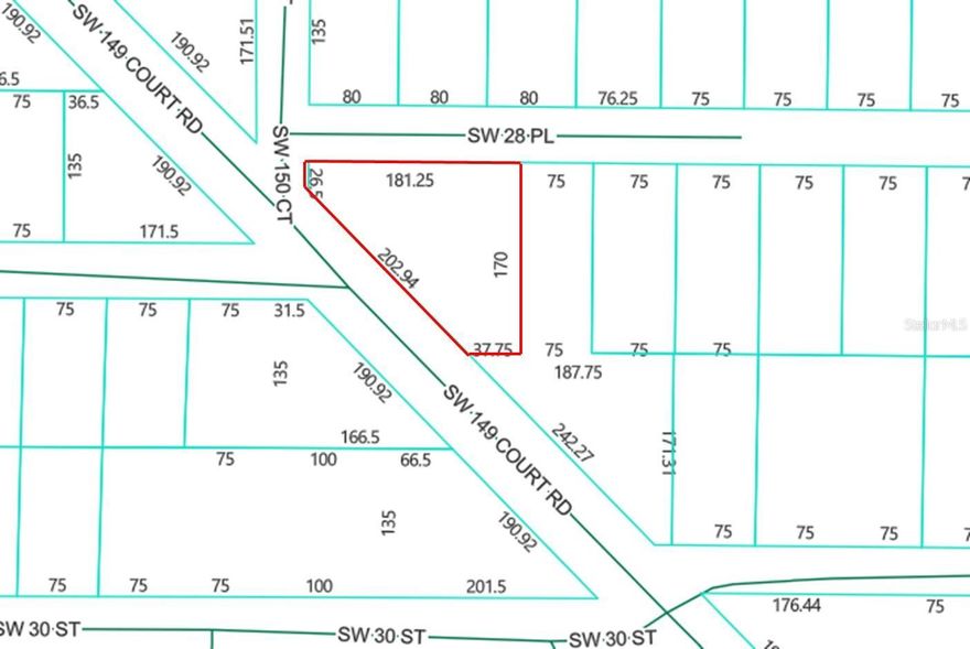 (1) of (3) CONNECTED, BUILDABLE LOTS, BEING SOLD INDIVIDUALLY or AS ONE LARGE PIECE. NO HOA, Near Power, Flat/Level, 75' of Unpaved Road Frontage, and Near World Equestrian Center. Lots of new construction going on around this land which is off Hwy 40., near Ocala, Dunnellon and Rainbow Springs w/Site Built Homes Only, and NO MOBILE HOMES. This is a great piece of property at a great price. The taxes are low so you can buy and hold with no timeline to build. Make a move on this land or buy all three lots and have a 1.17 Total AC. (3) Lot Parcel in Rainbow Park. GPS Coordinates: 29.16032530, -82.36825141