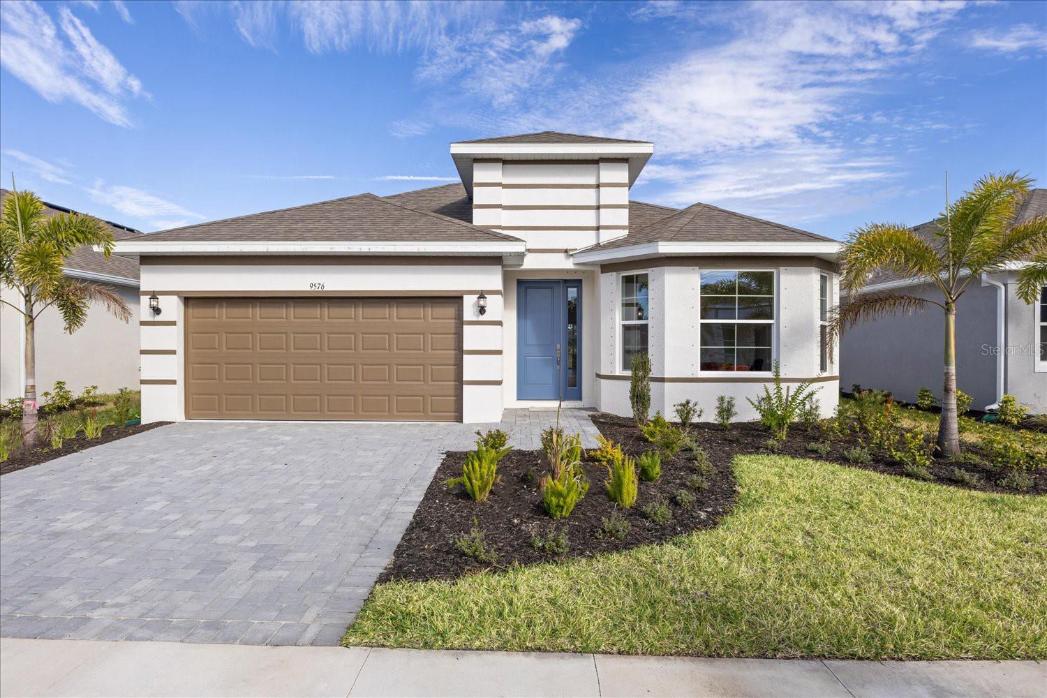 We are now selling in Venice's newest community conveniently located on Jacaranda Blvd near Center Rd. Shopping, restaurants and medical facilities are all nearby. Easy access to I-75 for quick commutes to Sarasota, Tampa and Ft. Myers. Brighton is just 5 miles from the Gulf's beautiful beaches, downtown Venice, and is surrounded by numerous golf courses. With low fees, convenience and more, Brighton is the new place to call "home." The Hampton floor plan is a 2384 SF, 4 bed/3 bath single story home with spacious study and large covered lanai. A most popular home in several of our communities, this Hampton boasts an open concept with spacious family room, kitchen and cafe area overlooking a scenic pond view with old Florida vegetation. A tray ceiling in the owner's suite adds additional character to the owner's suite. The gourmet kitchen is equipped with built-in microwave/oven combination, cooktop, an oversized island with upgraded quartz countertops in Carrara Oro on top of Timberlake's Barnett Cabinets in Painted Linen accented with a 4'x16' white tile backsplash emitting a clean coastal vibe. This home is slated be completed in late Summer or early Fall, just in time for the upcoming holidays. Inquire today! **INTERIOR IMAGES ARE FOR PRESENTATION PURPOSES ONLY** NOT OF ACTUAL HOME**