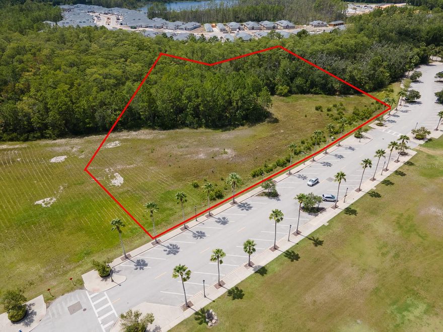 Dynamic Prime Commercial Lot in Town Center Business District, Palm Coast. 3.38 Acres. No Annual CDD fee. This site within Town Center is a short walk around the corner from Palm Coast City Hall and has a beautiful view of a lake with a fountain across the street. Paved streets with streetlights, sidewalks with stately palm trees and good on-street diagonal parking add value. Retail and offices, schools and medical centers, major shopping outlets and more are a short drive away in this growing area.