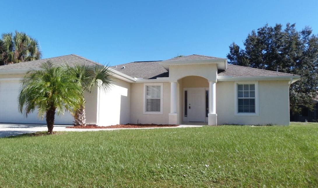 Freshly painted North Port house nice neighborhood.
Description
Ready to move in now! 2019 rental rate only $1645!
This house on Wise Dr., North Port, offers a nicely painted interior with 3 bedrooms, 2 baths, and a 2-car garage. The galley kitchen has a large pantry, a breakfast nook, and a separate dining area. The large living room has sliders leading out to the lanai. The primary bedroom has a walk-in closet and an ensuite bathroom with a full-sized soaker tub, a walk-in shower, and a double-sink vanity. On the other side of the house, there are the two bedrooms and the second bath. A laundry room with washer and dryer hook-ups leads out into the full-sized two-car garage. The owner is looking to make this a long-term rental.
