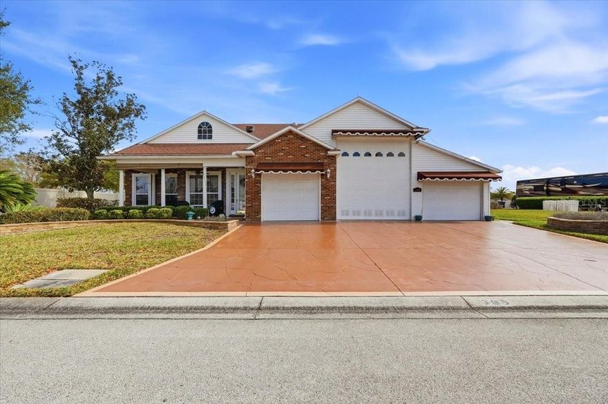 Discover the perfect blend of luxury and convenience in this stunning 2-bedroom, 2-bathroom single-family residence, designed specifically for the motorcoach lifestyle. Located in the highly sought-after, gated community of Mt. Olive Shores North, this property offers an unparalleled living experience for those who love the open road but appreciate a high-end home base. An expansive 5-car garage space featuring RV hookups, perfect for your motorcoach and additional vehicles. RV Port garage measures approximately 14'x71'.
Elegant porcelain tile and luxury vinyl flooring throughout (no carpet!).
Modern kitchen with a full suite of appliances including a range, refrigerator, and dishwasher.
Spacious primary suite with a walk-in closet and a beautiful bathroom.  The primary bedroom has direct access to the enclosed lanai for a perfect place to enjoy a morning coffee or evening nightcap.
Cozy living room featuring a fireplace and open floorplan to the kitchen.
Dedicated study/den for a home office or hobby room.  This home offers a very private large yard with paved area for entertaining.  A generator is also included for piece of mind during the storm season.
The community itself is a paradise for active adults, offering:
Water Access: Community boat ramp, dock, and lake access for fishing and boating.
Amenities: Clubhouse, fitness center, dog park, and a refreshing community pool.
Security: Peace of mind with a guard-gated entrance 24/7 365 days a year and deed restrictions.
Don't miss your chance to own this premier motorcoach estate!
Interested in a tour? Please contact us to schedule a showing.