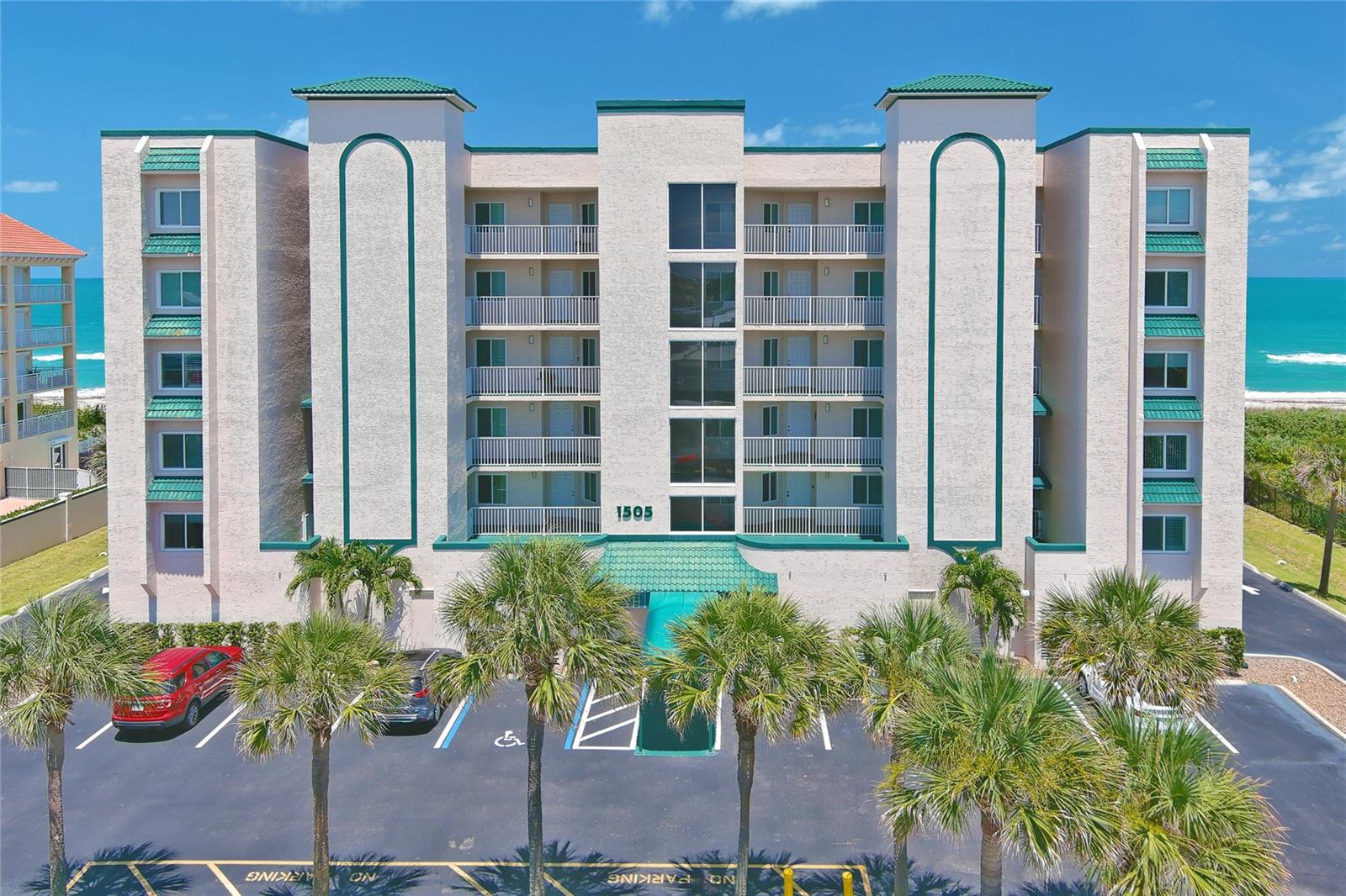 Spectacular direct oceanfront condo on the 5th floor, offering breathtaking views of the sparkling ocean from the moment you step inside! Located in the heart of Indialantic, this entire home features brand-new impact windows and doors throughout. This 2-bedroom, 2-bath condo includes an extra bonus room that can serve as an office, den, or additional bedroom, currently equipped with a Murphy bed. Perfect for visitors, the guest bedroom boasts a private ensuite bath and a spacious walk-in closet.
The home is adorned with large tile floors, freshly painted and features a kitchen with granite countertops. It also includes a washer and dryer for your convenience. The master bedroom offers access to the balcony through sliding doors, two closets, and a bathroom with a garden tub, shower, and dual sinks.
Enjoy the amenities such as a heated and resurfaced pool, strong reserves, and on-site HOA management. Conveniently located just 2 miles north of the Boardwalk, this condo is close to restaurants, stores, beaches, and golf courses, and offers incredible views of space launches from your balcony. Schedule a private tour of this beautiful oceanfront condo before it's too late!