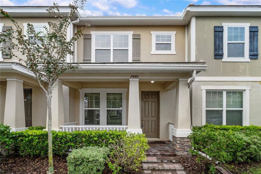 Like-new townhouse in the desirable Lake Burden community! This beautifully maintained 3-bedroom plus den/office, 2.5-bath home offers a comfortable and functional layout perfect for modern living. The kitchen features granite countertops, stainless steel appliances, and plenty of cabinet space. Enjoy ceramic tile flooring throughout the first floor and cozy carpet upstairs. The primary suite includes a walk-in closet and an en-suite bathroom. Washer and dryer are conveniently located upstairs.

Outside, a private courtyard separates the home from the detached 2-car garage—ideal for outdoor dining or relaxing in the evenings.

Lake Burden is a sought-after community offering tennis courts, playgrounds, and scenic walking paths around the lake. Located in the heart of Windermere, residents enjoy easy access to top-rated schools, local shops, restaurants, and major highways. Just minutes from Disney, Hamlin Town Center, and Winter Garden Village, this home combines convenience with a peaceful suburban setting.

Freshly painted and move-in ready — this one is a must-see!